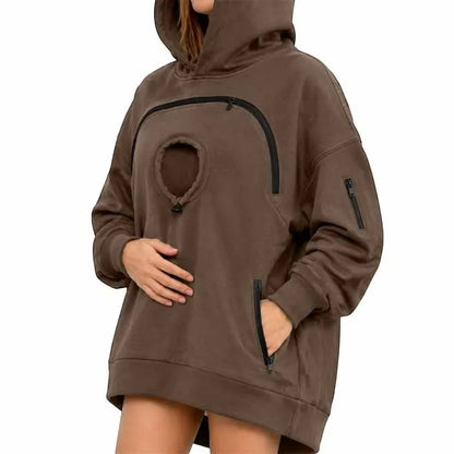 Sudadera canguro con gato