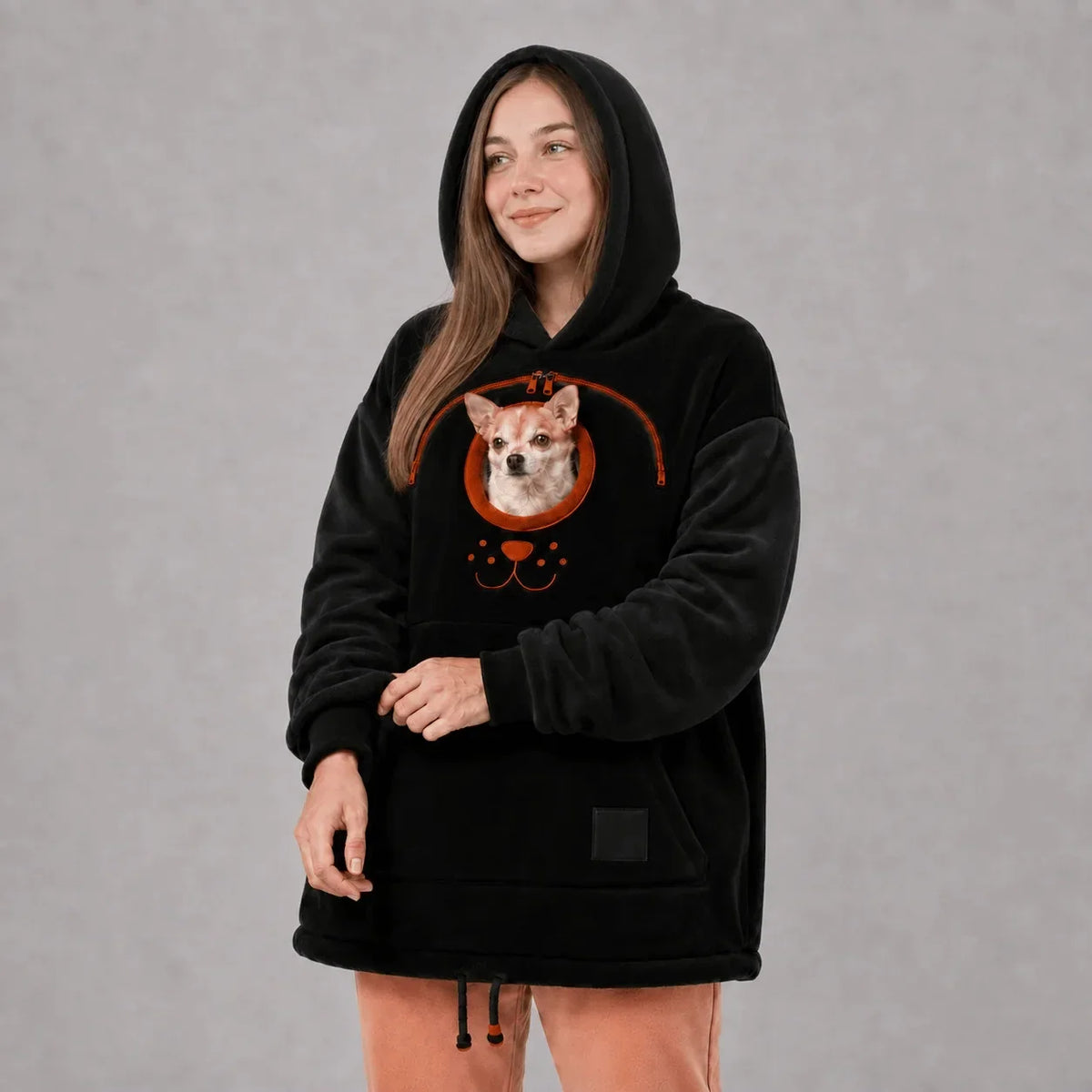 Sudadera canguro con bolsillo para mascota
