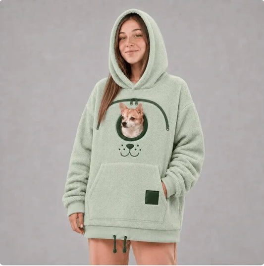 Sudadera Canguro para Perros – Verde