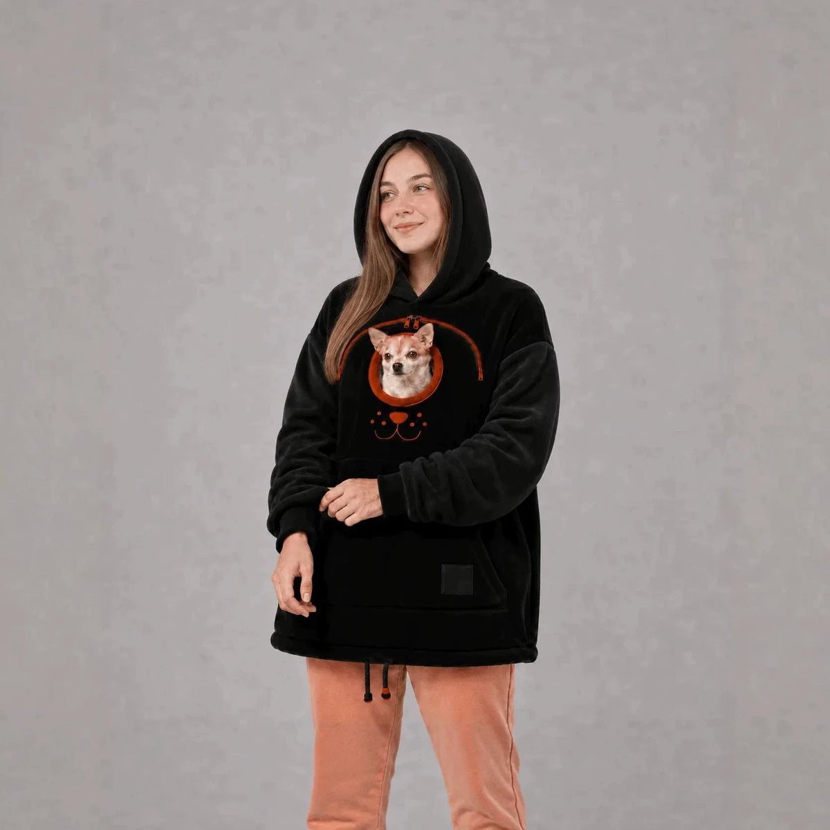 Sudadera canguro con bolsillo para mascota