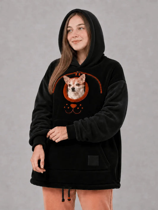Sudadera Canguro para Perros – Negro
