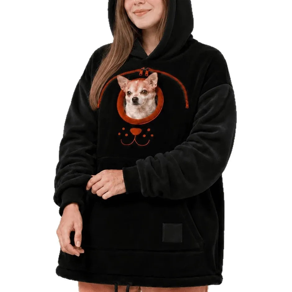 Sudadera canguro con bolsillo para mascota